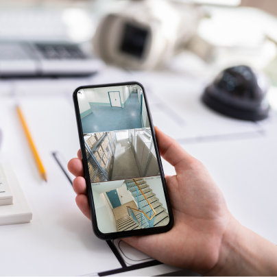 Muncie security camera feed on cell phone